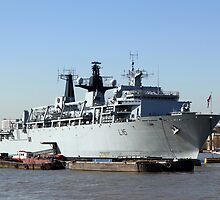 Warship HMS Bulwark by Jasna