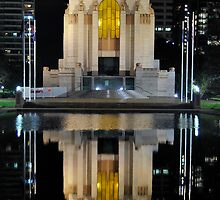 War Memorial reflected in Remberance Pool by Ian Berry