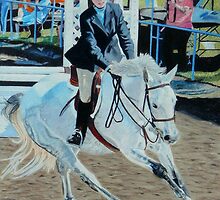 Determination - Young Girl at a Horseshow by Patricia Barmatz