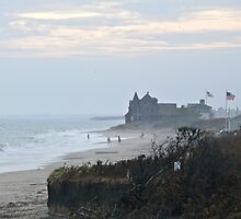 Misty Beach at Dusk - After Hurricane Irene by Jack McCabe
