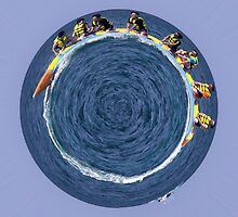 banana boating in a small blue world by lensbaby