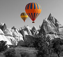 Hot Air Balloons Over Capadoccia Turkey - 5 by Paul Williams