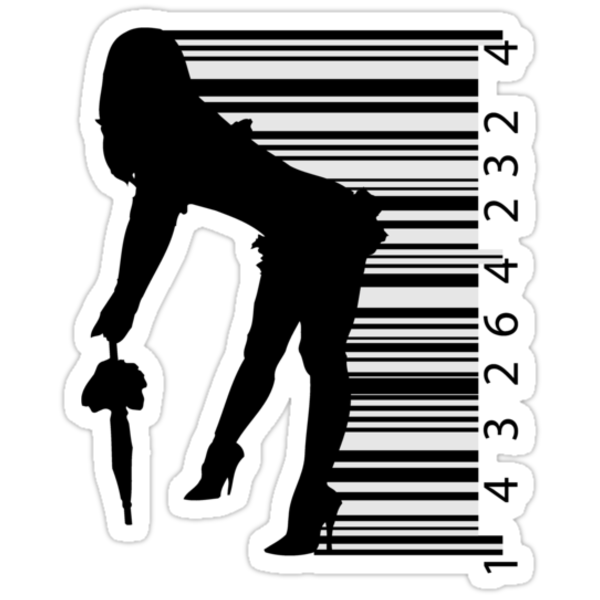 Barcode Sexy Girl Stickers By Nhan Ngo Redbubble