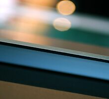 Abstract background with light spots and metal frame by Anton Oparin