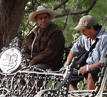 Benches inviting to rest - Bancos invitando a sentarse by Bernhard Matejka