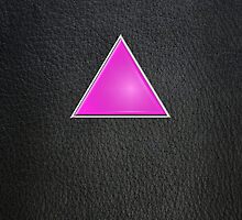 Pink Triangle on Leather by x-pressions