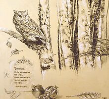 "Abduction of Persephone" section 1 of diptych by Alice McMahon