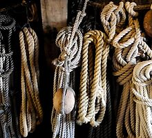 Ropes and other stuff on the Batavia, Lelystad The Netherlands by M. van Oostrum
