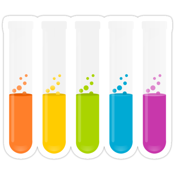 Test tubes in chemistry laboratory by nadil