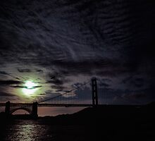 Golden Gate Bridge at Sunset by Rodney Johnson