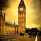 Vintage Big Ben from the Westminster Bridge by Mark Tisdale