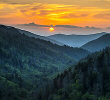 Smoky Mountains Sunset Great Smoky Mountains Gatlinburg TN by Dave Allen