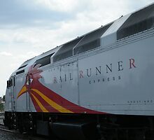 New Mexico Railrunner Locomotive, Santa Fe to Albuquerque Commuter Train, Santa Fe, New Mexico by lenspiro
