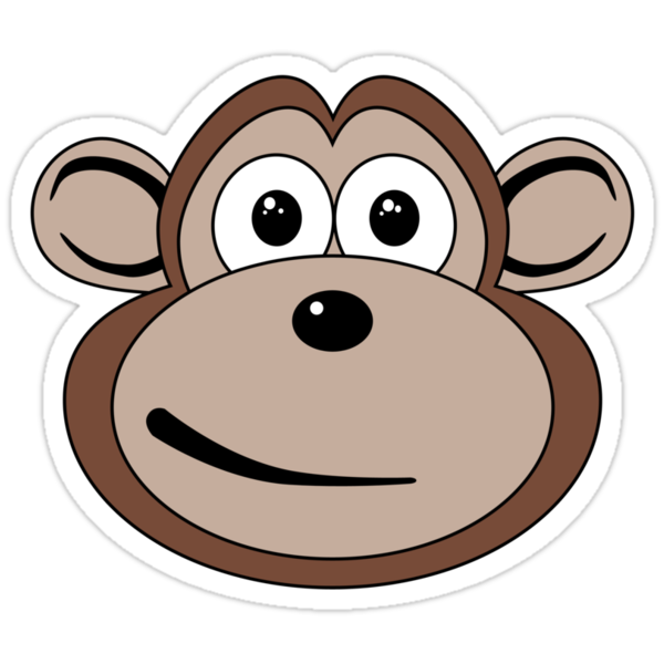 Cartoon Monkey Face by mdkgraphics