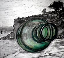 "Message in a Bottle" Mornington Peninsula by Belinda "BillyLee" NYE (Printmaker)
