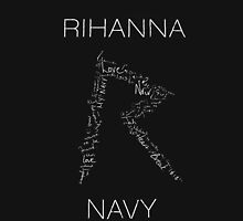 Rihanna Navy 'R' Design Black Case by TalkThatTalk