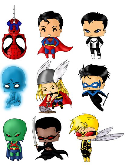 Chibi+Marvel+Heroes Chibi Marvel Heroes http://www.redbubble.com/people/artwaste/works ...