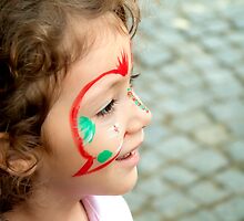 Little Girl With Face Paint by Kuzeytac