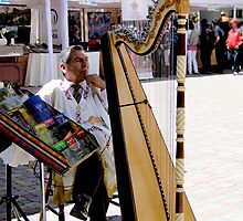 Portrait Of A Harpist by Al Bourassa