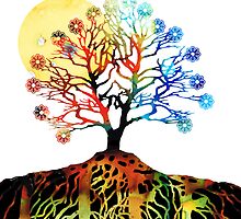 Spiritual Art - Tree Of Life by Sharon Cummings