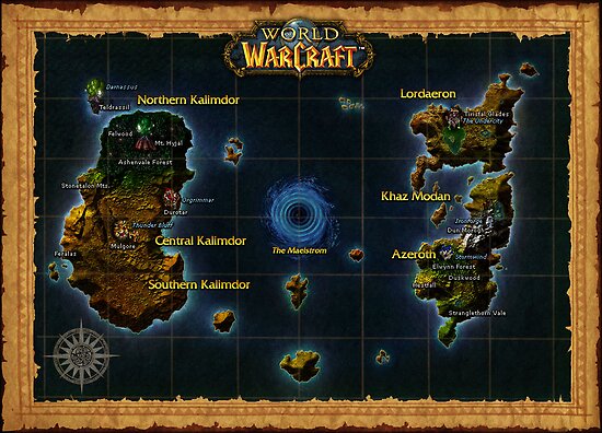 "World Of Warcraft Poster - Map" By ImmuneShockwave | Redbubble