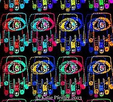 Color Pop Art Hamsa Hands by Kater