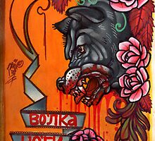 a wolf is fed by his feet. by resonanteye