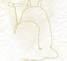 One Line Totoro by quibe
