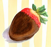 Summer stripes and a chocolate strawberry by Jujudraws
