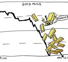 Gold falling comic by Binary-Options