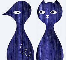 Cat and Bird by Scott Partridge