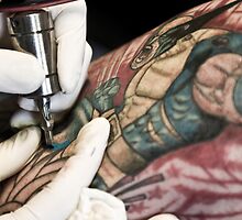 Tattooing Wolverine. by sallyrose1