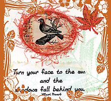 "Turn Your Face" Quote Book Page by Sandra Foster