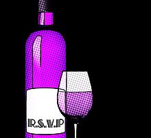 r.s.v.p. bottle of wine by maydaze