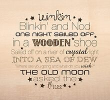 Winkin Blinkin and Nod – 2:3 – Wood by Janelle Wourms