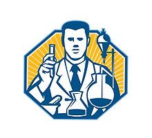 Scientist Lab Researcher Chemist Retro by patrimonio