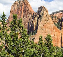 Sandstone Towers in the Kolob Canyons of Zion by Kenneth Keifer