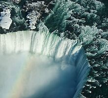 Flying Over Icy Niagara Falls by Georgia Mizuleva