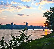 Sunset Over Baring Cross Bridge by Lisa G. Putman