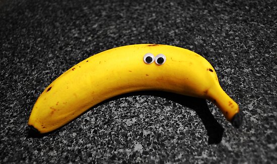 Googly Eyed Banana Posters By Justaneffigy Redbubble