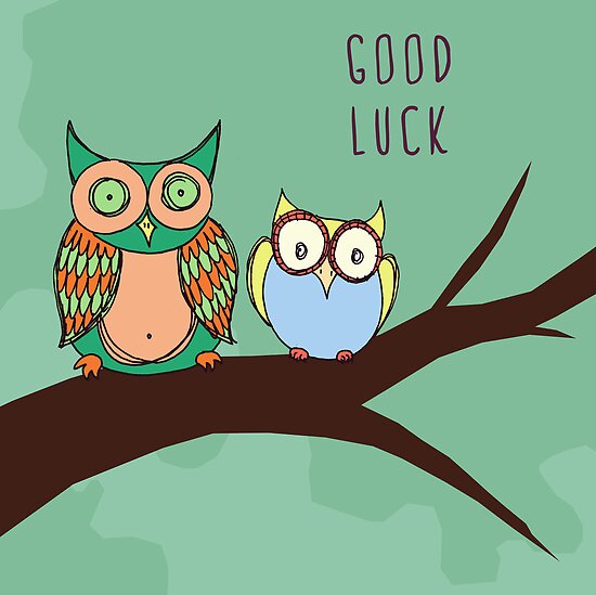 "Good Luck Owls" by MADCreations Redbubble