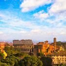 Roman Skyline - Textured Art by Mark Tisdale