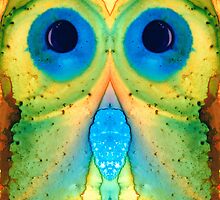 The Owl - Abstract Bird Art by Sharon Cummings by Sharon Cummings