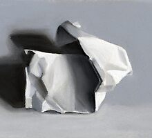 Crumpled Paper Sculpture by ria hills