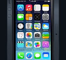 Iphone 5 IOS 7 (Black) by masxxi