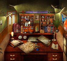 Steampunk - My busy study by Mike Savad