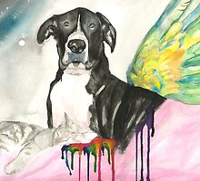 Cooper at Rainbow Bridge by Melody Hall-Fuller
