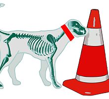 DOG & TRAFFIC RUBBER CONE by SofiaYoushi