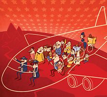 wonder woman airline poster by Ron Jensen