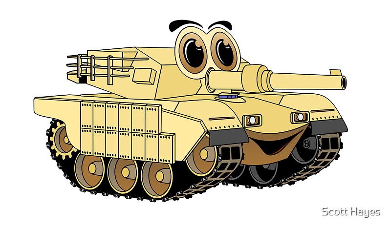 "Military Tank Cartoon" by Graphxpro | Redbubble